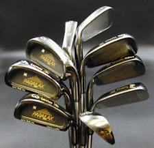 RARE Black Set of 9 x Lynx Parallax Irons 3-SW Stiff Steel Shafts Mixed Grips