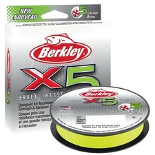 Berkley X5 Braid Fluro Green - All Breaking Strains - 150m / 300M Fishing Line