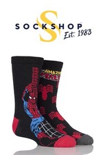 Kids Socks Amazing Spider-Man Heroes Boys Marvel Comics Fun Gift SOCKSHOP 2 Pack