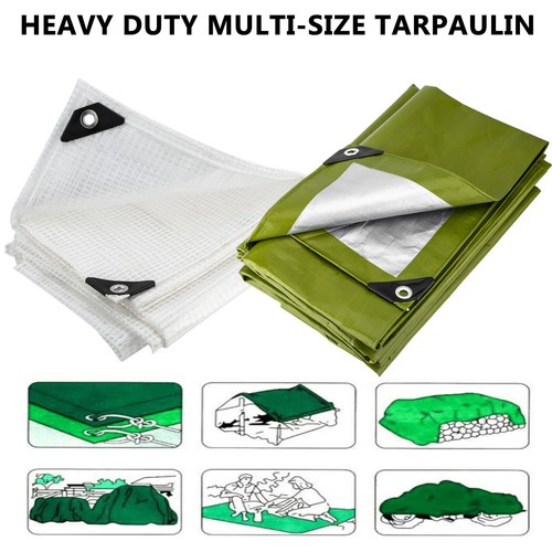 Green clear tarpaulin tarp - green,