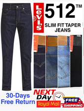 LEVIS 512 MENS SLIM TAPER STRETCH DENIM JEANS DARK MID LIGHT BLUE & Black NEW