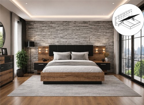 King size ottoman bed storage - size,