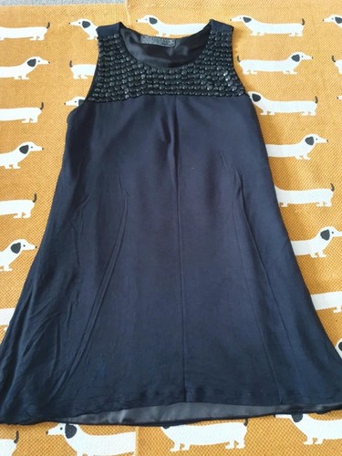 Black sleeveless dress with - black,