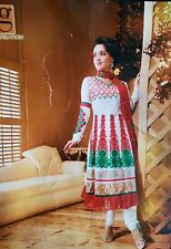 Pakistani indian frock look party fancy wedding stylish 3 piece designer dress.