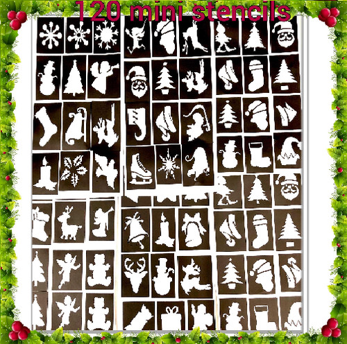 Christmas glitter tattoo - christmas,
