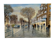 Twilight Lord Street Southport Northern art signed acrylic painting on canvas