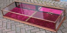 Antique Large Countertop / Table Top Wooden Display Case, Jewellers Cabinet,
