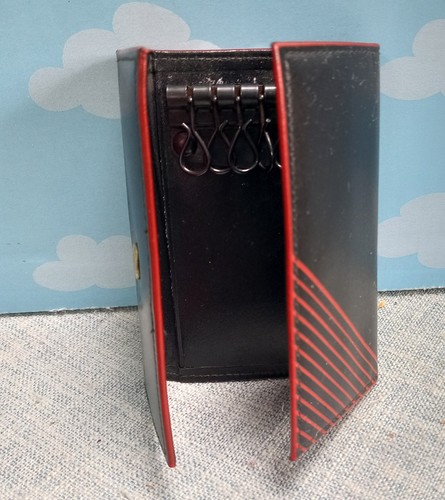 Black red real - leather, key