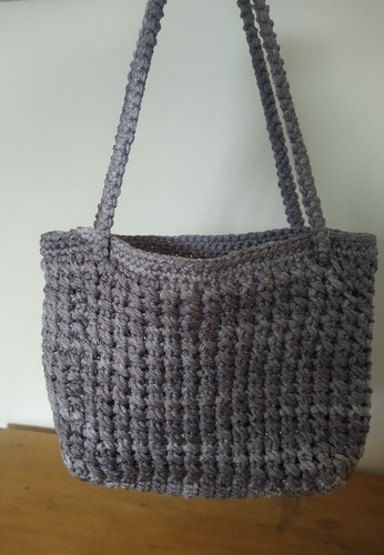 Handbag crochet grey colour - crochet,,
