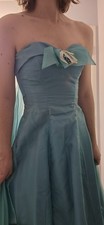 Vintage 1950s Strapless Teal