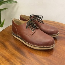 Italian FRACAP Postman Derby Brown Leather Shoes UK7