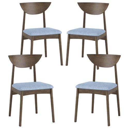 4pcs wooden dining chair - wooden,