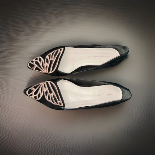 Embroidered suede flats sophia - suede,
