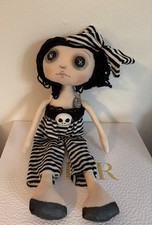 OOAK Artist Made Art Doll Hand Painted Sad Rag goth spooky doll scary