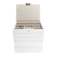 Stackers White & Rose Gold Classic Medium Jewellery Box, Set of 5