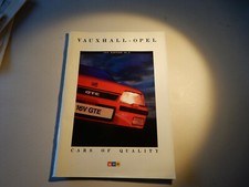 Vauxhall Opel 1988 Ed 3 UK Brochure Nova Astra Cavalier Manta Carlton Senator 