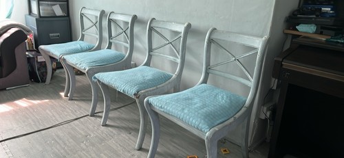 Shabby chic dining chairs - shabby, set