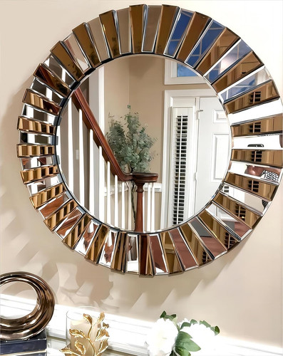 Hallway art wall - wall, mirror