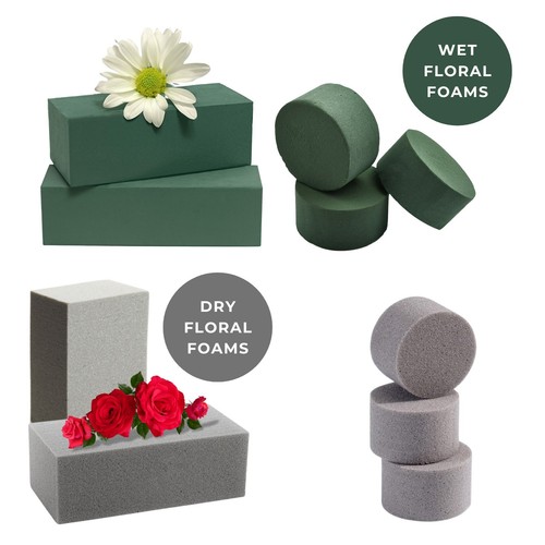 Floral foam bricks wet - wet, dry
