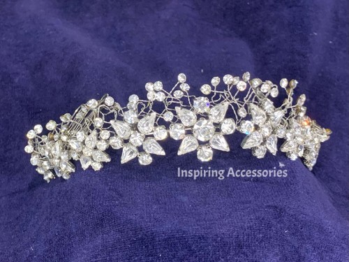 Handmade crystal floral - , tiara