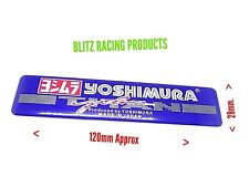 YOSHIMURA EXHAUST STICKER 120mm 3D M'CYCLE  HEAT PROOF ALUMINIUM  UK SELLER