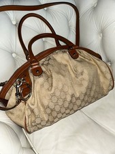 Gucci GG Canvas Brown Leather