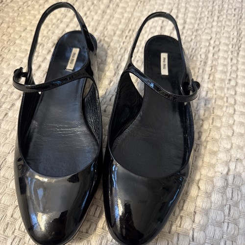 Miu black patent - patent, jane