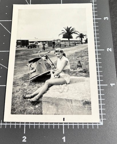 1950s woman moped cushman - 1950s,