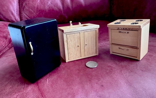 Dollhouse wooden metal - 1:12, wooden/metal