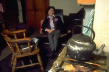 Writer Quentin Crisp at home