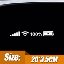 Funny Signal Wifi Battery Level Reflective Stickers Vinyl Decal Car Accessories