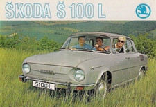 Skoda S100 L Saloon 1970 UK Market Single Sheet Sales Brochure