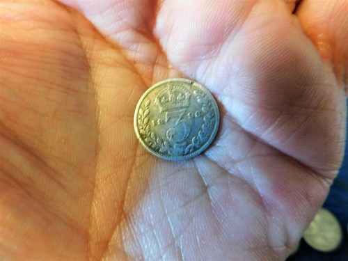 Collectable silver three pence - collectable,