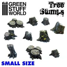 Green Stuff World Small Tree Stumps Resin Set Modelling Scenics Wargaming