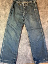 RARE Lee Union Alls Saddle Back Jeans Men W32 L34 Blue (0009)