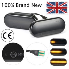 2X Dynamic LED Side Indicator Smoke Turn Signal Light For FORD SEAT SKODA VW T5