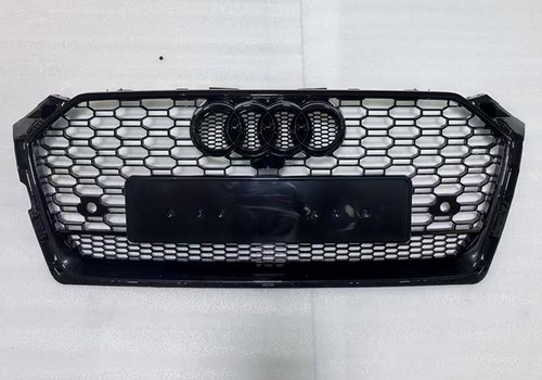 Gloss black honeycomb front - black,