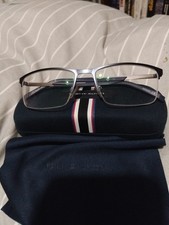 Tommy Hilfiger Men's Eyeglasses Th 106 Blue Semi-Rimless Metal Frames