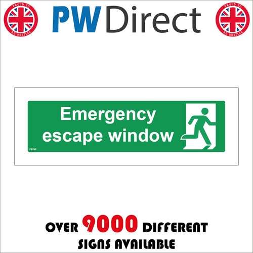 Sign emergency escape window - sign,