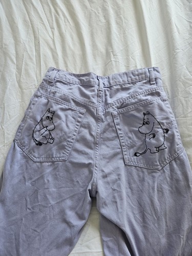 Moomin embroidered lilac jeans - lilac,