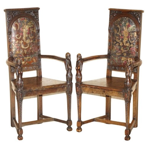 Pair antique 1640 - pair,