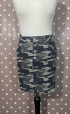 Camouflage Denim Mini Skirt Size 8