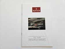 ROVER IN CAR ENTERTAINMENT RADIO CASSETTE SALES BROCHURE 1990