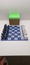 3D Printed Minechess Minecraft Style Chess Set Gameboard , Pieces  & Storege box