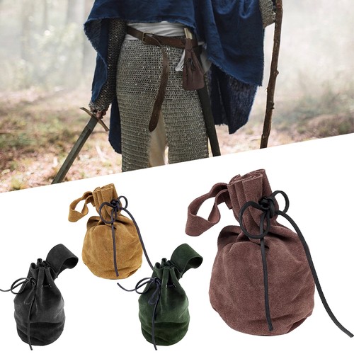 Medieval suede pouch coin - medieval,