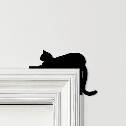 Door topper relaxing cat - topper,
