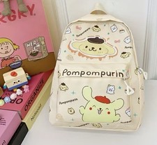Sanrio PomPomPurin Backpack Cute Yellow Cartoon School Travel Rucksack Bag Gift