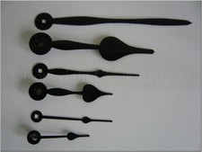 American Black Clock Hands Spade Metal Square Hole 3.3mm Collet Ø5.30mm 3 Sizes