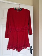 Zara Lace Red 3/4 Sleeve