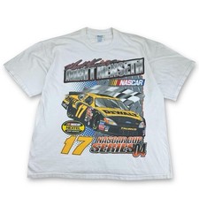 Vtg 2004 NASCAR Matt Kenseth #17 Graphic T-Shirt, White, XL (S2010)